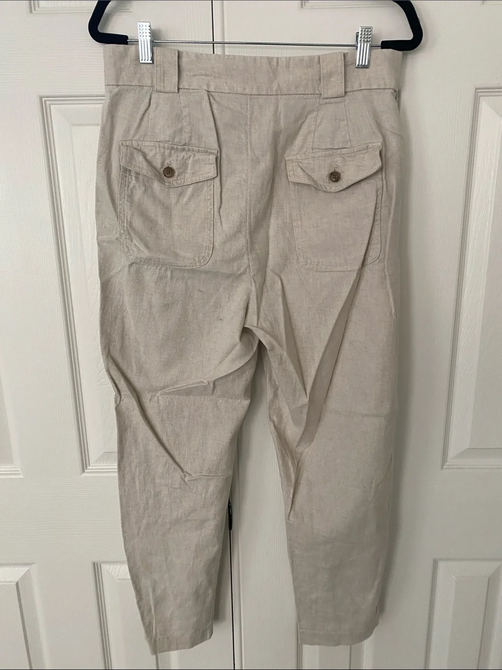 Banana Republic Light Beige Linen-Blend Chinos